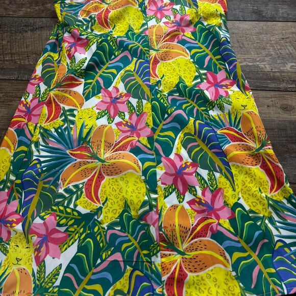 SHEIN XSmall Floral Vacation High Neck Pink Yellow Blue Women's Multi Dress - Picture 2 of 3